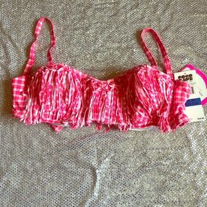 NWT 38DD bikini top pink